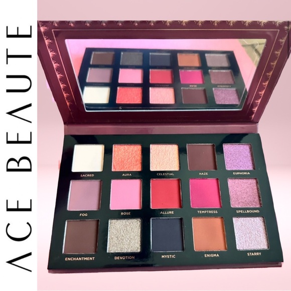 NWOB Ace Beaute Mystic Romance 15 Shade Eyeshadow Palette - Picture 1 of 5